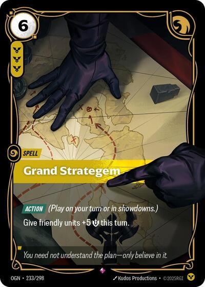Grand Strategem Foil OGN #233/298 (Near Mint Rare) Riftbound: League of Legends Trading Card Game: Origins