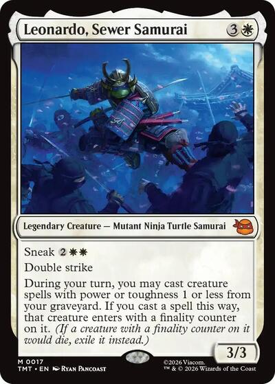 Leonardo Sewer Samurai TMT #17 (Near Mint Mythic Rare) Magic: The Gathering: Teenage Mutant Ninja Turtles