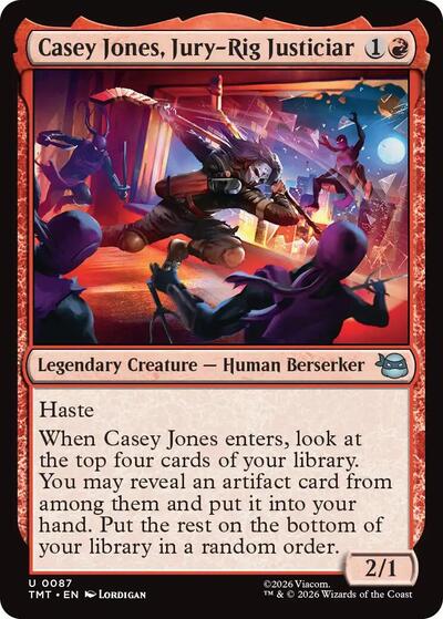 Casey Jones Jury Rig Justiciar TMT #87 (Near Mint Uncommon) Magic: The Gathering: Teenage Mutant Ninja Turtles