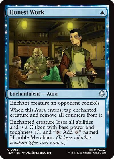 Honest Work TLA #55 (Near Mint Uncommon) Magic: The Gathering: Avatar: The Last Airbender