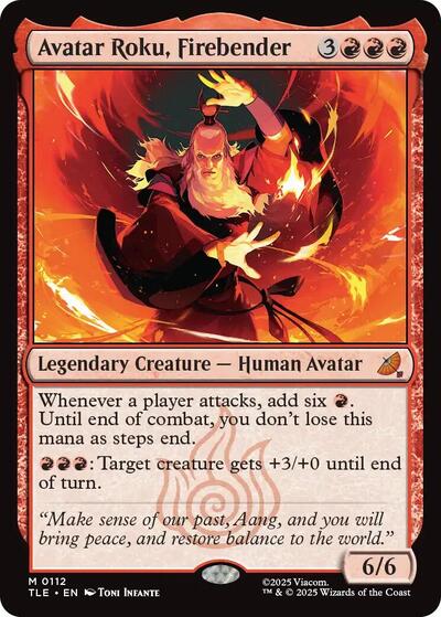 Avatar Roku Firebender TLE #112 (Near Mint Mythic Rare) Magic: The Gathering: Avatar: The Last Airbender: Eternal-Legal