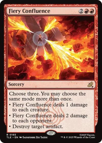 Fiery Confluence TLE #165 (Near Mint Rare) Magic: The Gathering: Avatar: The Last Airbender: Eternal-Legal