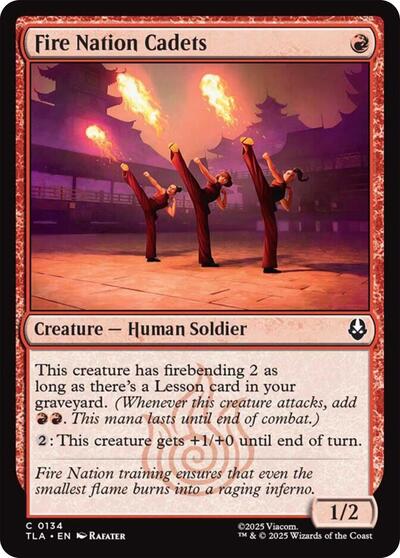 Fire Nation Cadets TLA #134 (Near Mint Common) Magic: The Gathering: Avatar: The Last Airbender