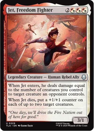 Jet Freedom Fighter TLA #229 (Near Mint Uncommon) Magic: The Gathering: Avatar: The Last Airbender