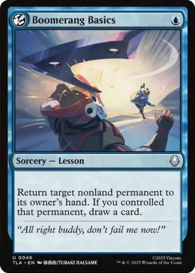 Boomerang Basics TLA #46 (Near Mint Uncommon) Magic: The Gathering: Avatar: The Last Airbender