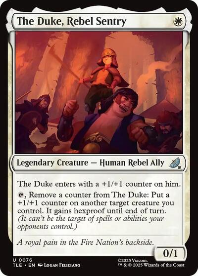 The Duke Rebel Sentry TLE #76 (Near Mint Uncommon) Magic: The Gathering: Avatar: The Last Airbender: Eternal-Legal