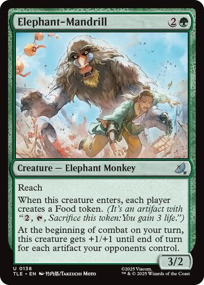 Elephant Mandrill TLE #138 (Near Mint Uncommon) Magic: The Gathering: Avatar: The Last Airbender: Eternal-Legal