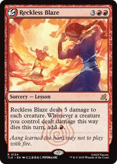 Reckless Blaze TLE #124 (Near Mint Rare) Magic: The Gathering: Avatar: The Last Airbender: Eternal-Legal