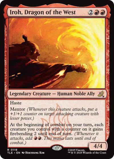 Iroh Dragon of the West TLE #119 (Near Mint Rare) Magic: The Gathering: Avatar: The Last Airbender: Eternal-Legal