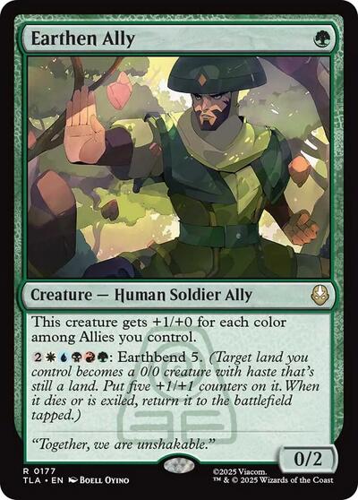 Earthen Ally Avatar: The Last Airbender TLA #177 (Rare) Magic: The Gathering:
