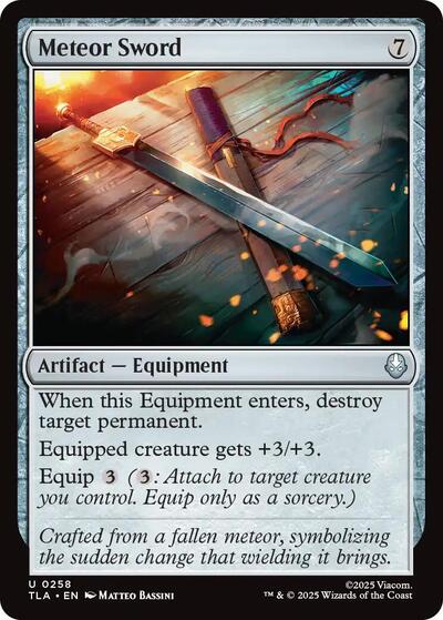Meteor Sword TLA #258 (Near Mint Uncommon) Magic: The Gathering: Avatar: The Last Airbender