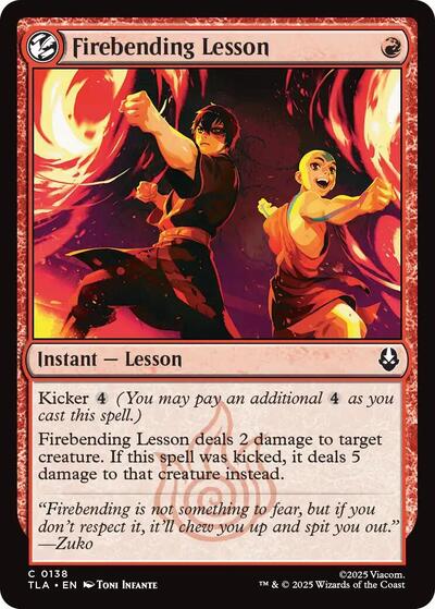 Firebending Lesson TLA #138 (Near Mint Common) Magic: The Gathering: Avatar: The Last Airbender