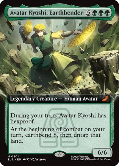 Avatar Kyoshi Earthbender Extended Art Avatar: The Last Airbender: Eternal-Legal TLE #201 (Mythic Rare) Magic: The Gathering: