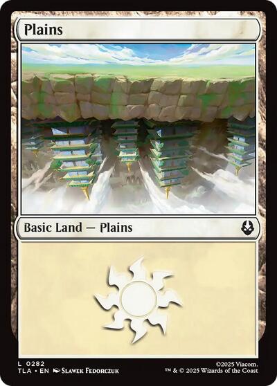 Plains 0282 TLA #282 (Near Mint Land) Magic: The Gathering: Avatar: The Last Airbender