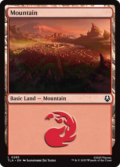 Mountain 0285 TLA #285 (Near Mint Land) Magic: The Gathering: Avatar: The Last Airbender