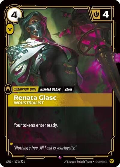 Renata Glasc - Industrialist Foil SFD #171/221 (Near Mint Rare) Riftbound: League of Legends Trading Card Game: Spiritforged