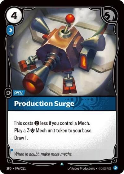 Production Surge Foil SFD #076/221 (Near Mint Uncommon) Riftbound: League of Legends Trading Card Game: Spiritforged