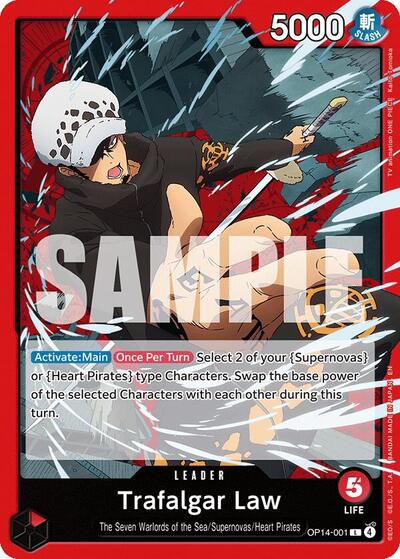 Trafalgar Law OP14 001 OP14 #OP14-001 (Near Mint Land) One Piece Card Game: The Azure Sea's Seven