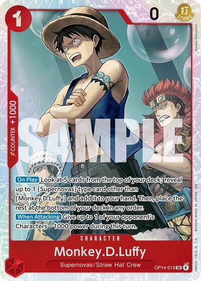 MonkeyDLuffy OP14 013 Foil OP14 #OP14-013 (Near Mint Secret Rare) One Piece Card Game: The Azure Sea's Seven