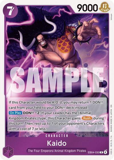 Kaido Foil OP14 #EB04-030 (Near Mint Rare) One Piece Card Game: The Azure Sea's Seven