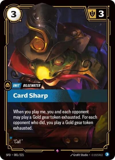 Card Sharp Foil SFD #081/221 (Near Mint Rare) Riftbound: League of Legends Trading Card Game: Spiritforged