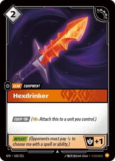 Hexdrinker Foil SFD #102/221 (Near Mint Uncommon) Riftbound: League of Legends Trading Card Game: Spiritforged