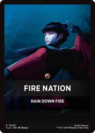 Fire Nation Theme Card TLA #28 (Near Mint T) Magic: The Gathering: Avatar: The Last Airbender