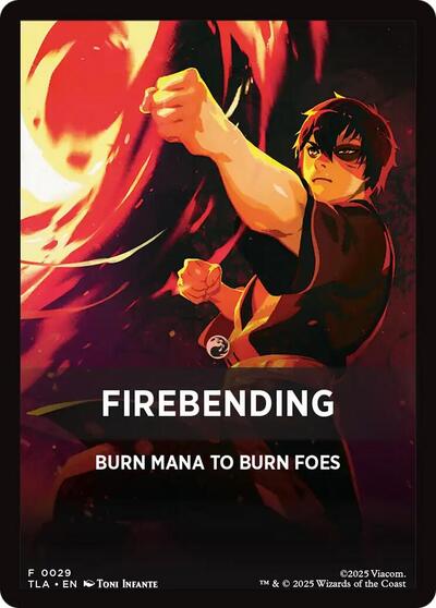 Firebending Theme Card 0029 TLA #29 (Near Mint T) Magic: The Gathering: Avatar: The Last Airbender