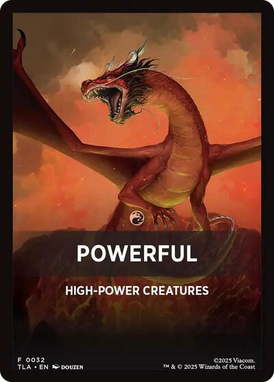 Powerful Theme Card TLA #32 (Near Mint T) Magic: The Gathering: Avatar: The Last Airbender