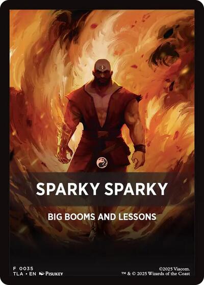 Sparky Sparky Theme Card TLA #35 (Near Mint T) Magic: The Gathering: Avatar: The Last Airbender