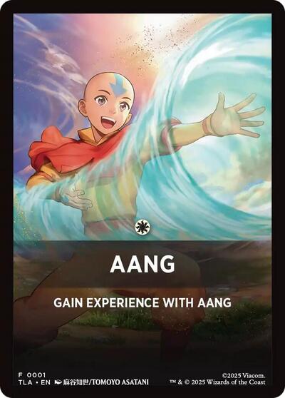 Aang Theme Card TLA #1 (Near Mint T) Magic: The Gathering: Avatar: The Last Airbender