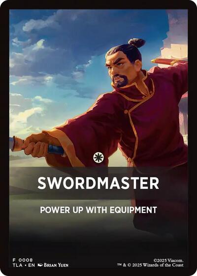 Swordmaster Theme Card TLA #8 (Near Mint T) Magic: The Gathering: Avatar: The Last Airbender