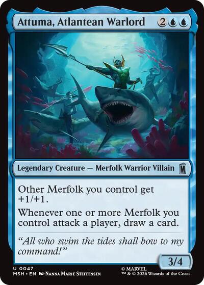 Attuma, Atlantean Warlord Marvel Super Heroes MSH #47 (Uncommon) Magic: The Gathering:
