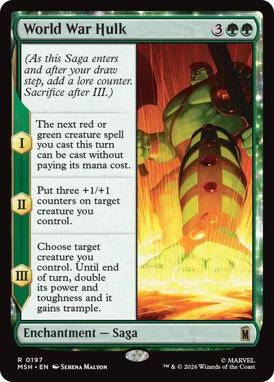 World War Hulk Marvel Super Heroes MSH #197 (Rare) Magic: The Gathering: