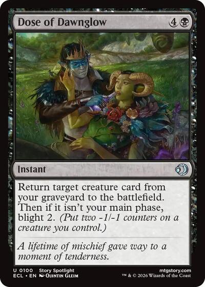 Dose of Dawnglow ECL #100 (Near Mint Uncommon) Magic: The Gathering: Lorwyn Eclipsed