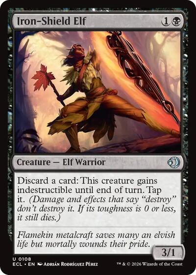 Iron Shield Elf ECL #108 (Near Mint Uncommon) Magic: The Gathering: Lorwyn Eclipsed