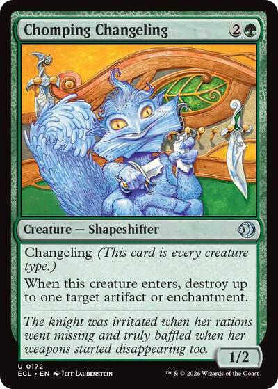 Chomping Changeling ECL #172 (Near Mint Uncommon) Magic: The Gathering: Lorwyn Eclipsed