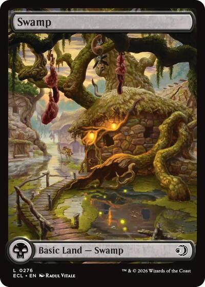 Swamp 0276 ECL #276 (Near Mint Land) Magic: The Gathering: Lorwyn Eclipsed