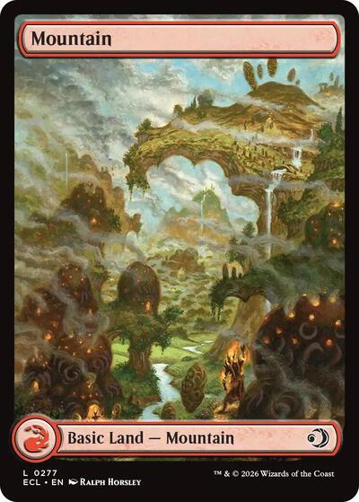 Mountain 0277 ECL #277 (Near Mint Land) Magic: The Gathering: Lorwyn Eclipsed