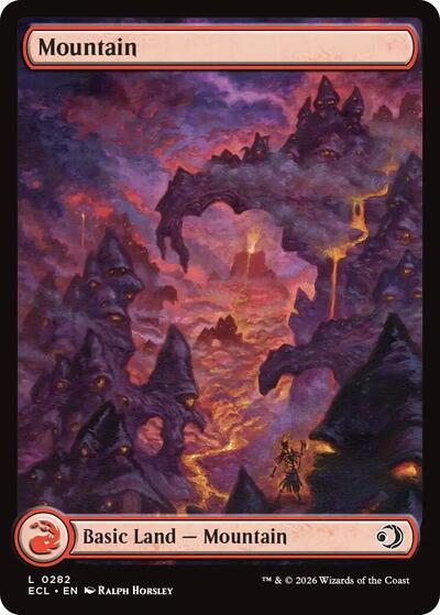 Mountain 0282 ECL #282 (Near Mint Land) Magic: The Gathering: Lorwyn Eclipsed