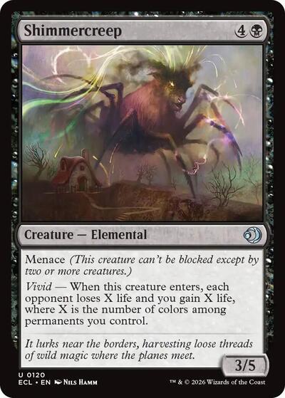 Shimmercreep ECL #120 (Near Mint Uncommon) Magic: The Gathering: Lorwyn Eclipsed