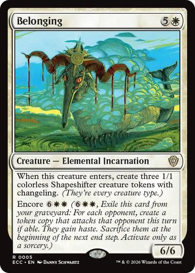 Belonging ECC #5 (Near Mint Rare) Magic: The Gathering: Commander: Lorwyn Eclipsed