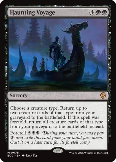 Haunting Voyage ECC #75 (Near Mint Mythic Rare) Magic: The Gathering: Commander: Lorwyn Eclipsed