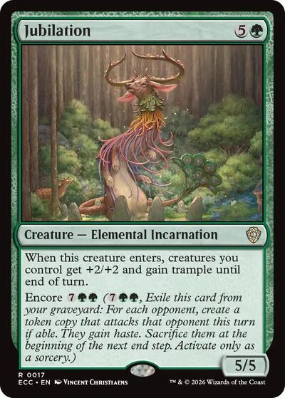 Jubilation ECC #17 (Near Mint Rare) Magic: The Gathering: Commander: Lorwyn Eclipsed