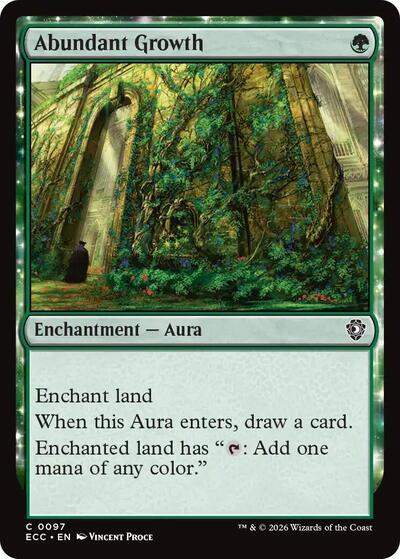Abundant Growth ECC #97 (Near Mint Common) Magic: The Gathering: Commander: Lorwyn Eclipsed
