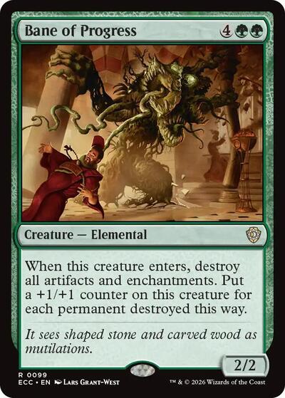 Bane of Progress ECC #99 (Near Mint Rare) Magic: The Gathering: Commander: Lorwyn Eclipsed