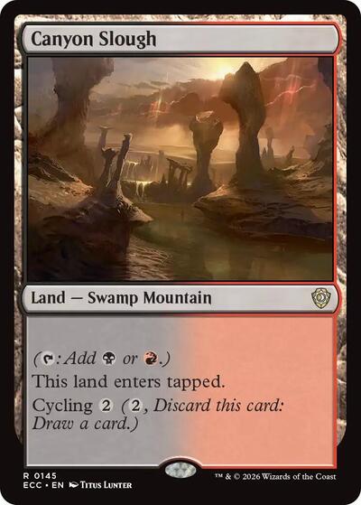 Canyon Slough ECC #145 (Near Mint Rare) Magic: The Gathering: Commander: Lorwyn Eclipsed
