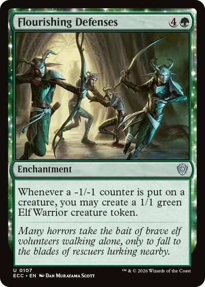 Flourishing Defenses ECC #107 (Near Mint Uncommon) Magic: The Gathering: Commander: Lorwyn Eclipsed