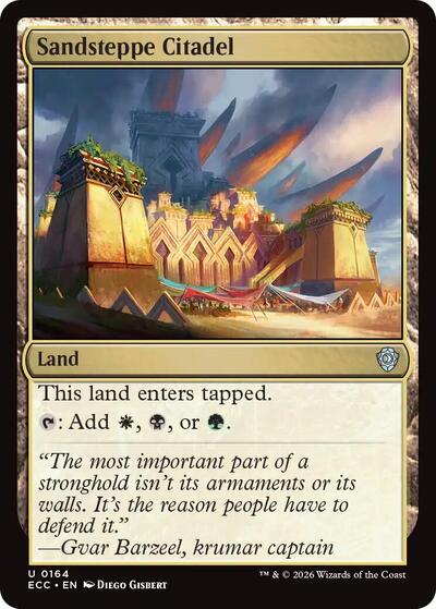 Sandsteppe Citadel ECC #164 (Near Mint Uncommon) Magic: The Gathering: Commander: Lorwyn Eclipsed