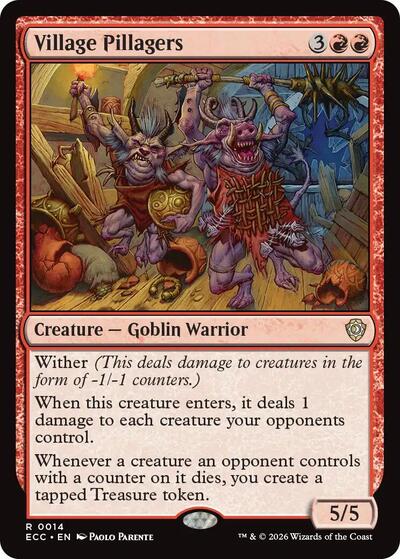 Village Pillagers ECC #14 (Near Mint Rare) Magic: The Gathering: Commander: Lorwyn Eclipsed